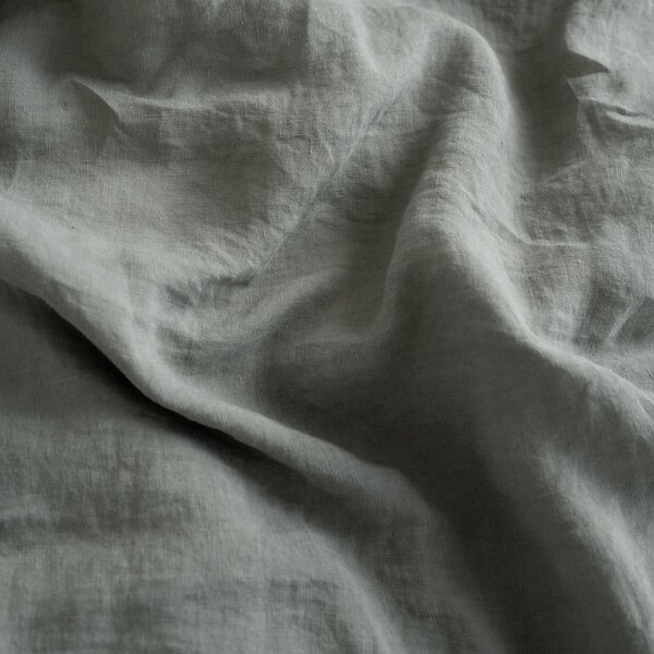 Khaki prodloužené lněné povlečení na dvoulůžko 200x220 cm – Linen Tales