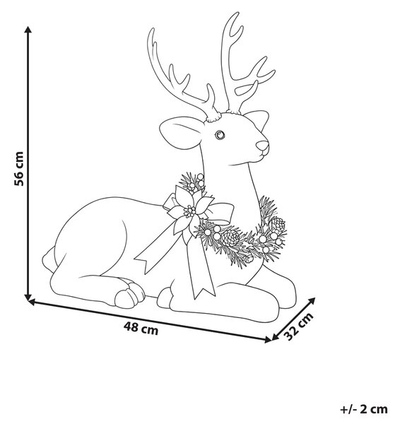 Vánoční dekorace LISALMI 56 cm Sob Bílá