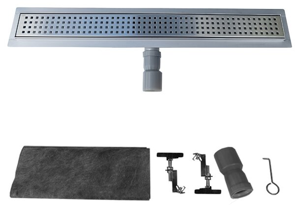 BPS-koupelny Sprchový odtokový žlab DL01 QUBE G3 ST 50 cm, satén