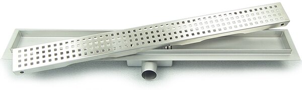 BPS-koupelny Sprchový odtokový žlab DL01 QUBE G3 ST 50 cm, satén