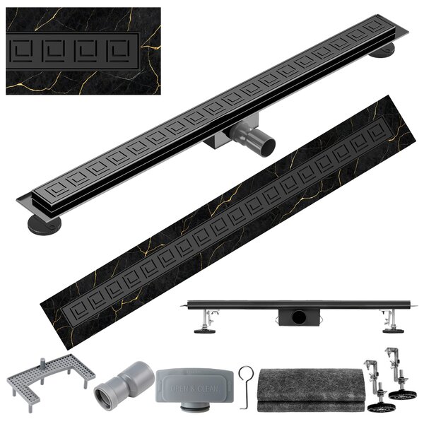BPS-koupelny Sprchový odtokový žlab DL01 SIGMA G5 BL 70 cm, černý
