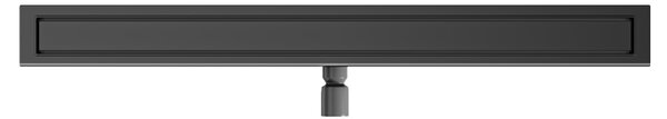 BPS-koupelny Sprchový odtokový žlab 2in1 DL01 GLASS BL 50 cm, černý