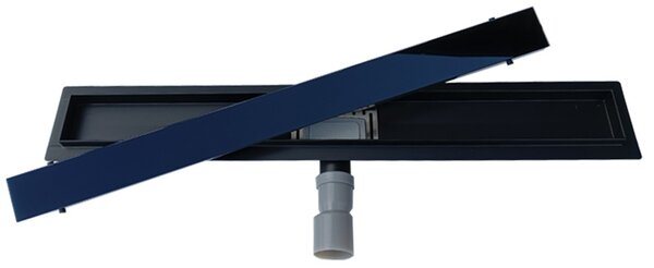 BPS-koupelny Sprchový odtokový žlab 2in1 DL01 GLASS BL 50 cm, černý