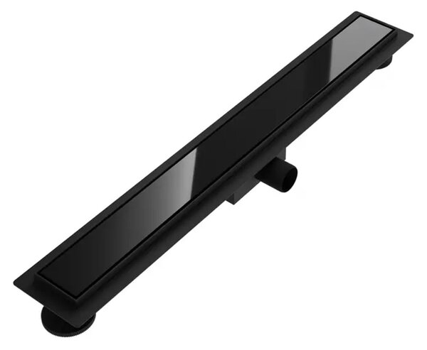 BPS-koupelny Sprchový odtokový žlab 2in1 DL01 GLASS BL 50 cm, černý