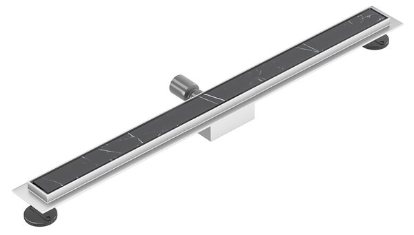 BPS-koupelny Lineární sprchový odtokový žlab 2v1 DL01 FIX G1 ST 50 cm, satén