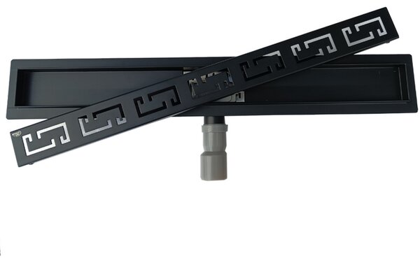 BPS-koupelny Sprchový odtokový žlab DL01 OMEGA G6 BL 50 cm, černý