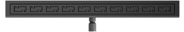 BPS-koupelny Sprchový odtokový žlab DL01 OMEGA G6 BL 50 cm, černý