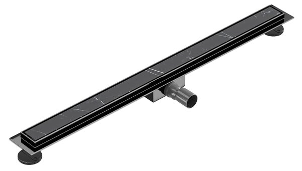 BPS-koupelny Sprchový odtokový žlab 2in1 DL01 FIX G1 BL 50 cm, černý