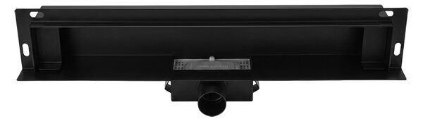 BPS-koupelny Nástěnný odtokový žlab 2in1 DL04 MURAL BL 50 cm, černý