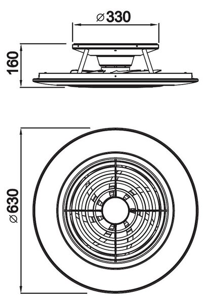 Mantra 6705 Alisio, stropní svítidlo s ventilátorem a dálkovým ovladačem, LED 70W 2700K-5000K, bílá, průměr 63cm