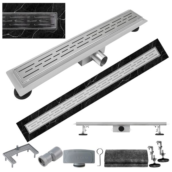 BPS-koupelny Sprchový odtokový žlab DL01 CLASSIC G2 ST 50 cm, satén