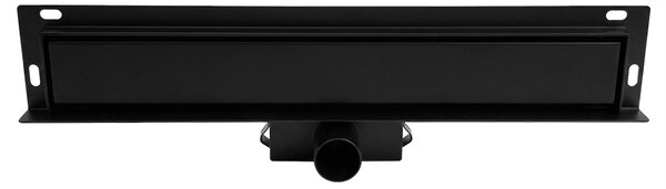 BPS-koupelny Nástěnný odtokový žlab 2in1 DL04 MURAL BL 50 cm, černý