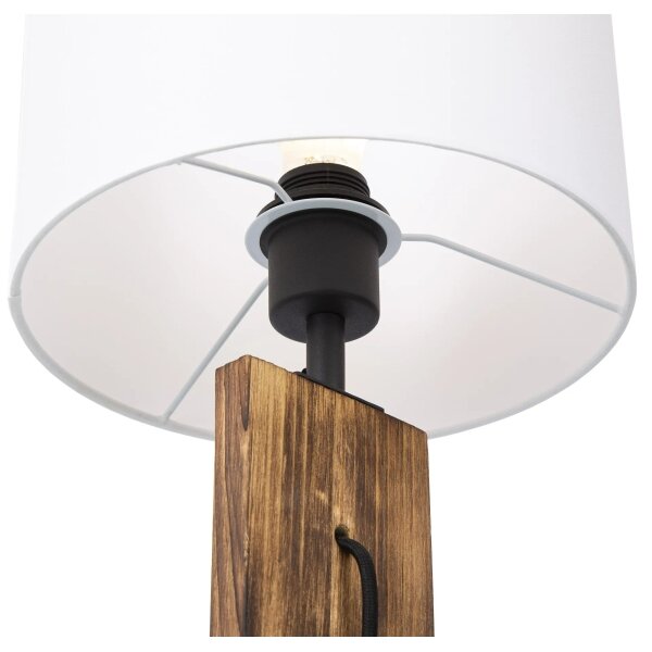 Stolní lampa PINUS 1xE27/40W/230V bílá/dřevo