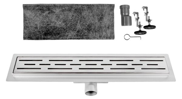 BPS-koupelny Sprchový odtokový žlab DL01 CLASSIC G2 ST 50 cm, satén
