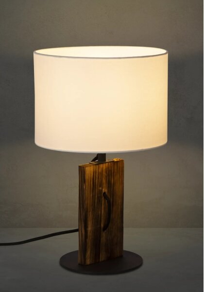 Stolní lampa PINUS 1xE27/40W/230V bílá/dřevo