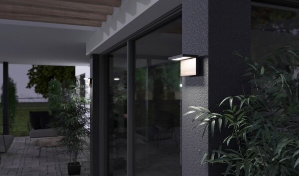 LED Venkovní nástěnné svítidlo NATURA LED/12W/230V 4000K IP65 hnědá/antracit