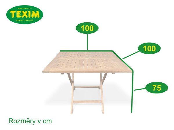 Square I. nábytek na zahradu teak 1+4