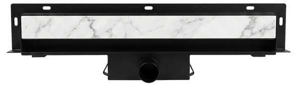 BPS-koupelny Nástěnný odtokový žlab 2in1 DL09 WALL BL 50 cm, černý