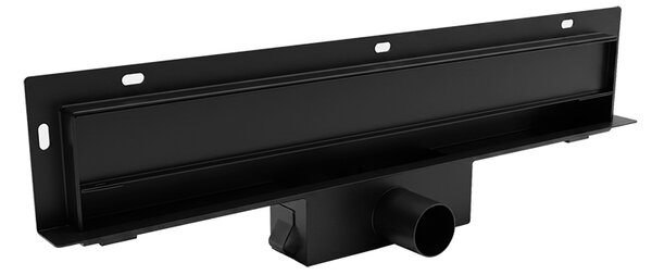 BPS-koupelny Nástěnný odtokový žlab 2in1 DL09 WALL BL 50 cm, černý