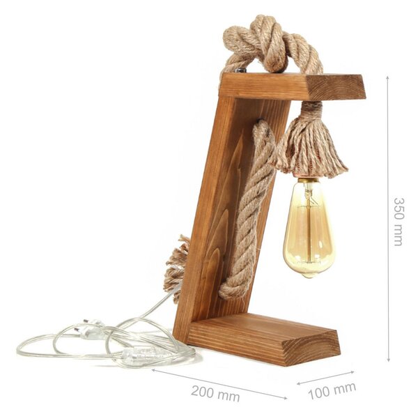 ASIR Stolní lampa KN13 hnědá zlatá
