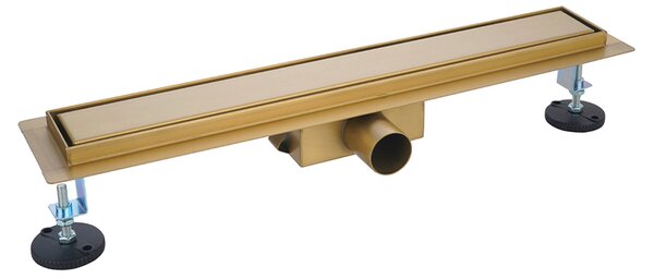 BPS-koupelny Lineární sprchový odtokový žlab 2v1 DL01 FIX G1 GL 50 cm, zlatý