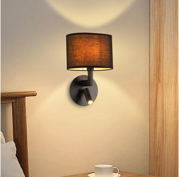 Brilagi - LED Nástěnná lampa DAYA 1xE14/40W/230V + LED/3W černá