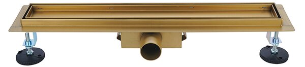 BPS-koupelny Lineární sprchový odtokový žlab 2v1 DL01 FIX G1 GL 50 cm, zlatý