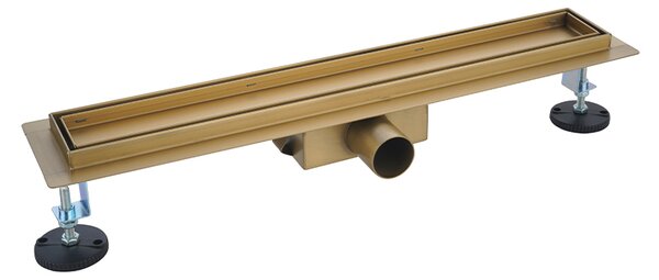 BPS-koupelny Lineární sprchový odtokový žlab 2v1 DL01 FIX G1 GL 50 cm, zlatý