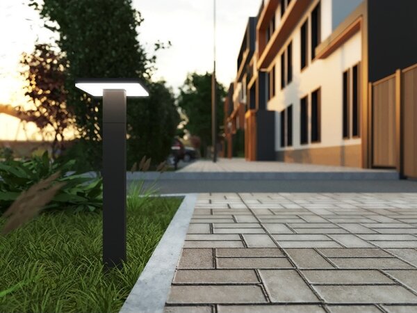 LED Venkovní lampa BARI LED/10W/230V 4000K 60 cm IP54 antracit