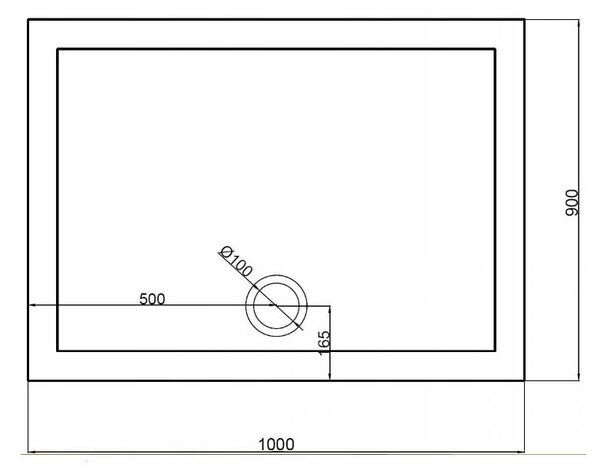 BPS-koupelny Obdélníkový sprchový kout KZ13A BL 100x90 černý/transparent + vanička ST04A bílá