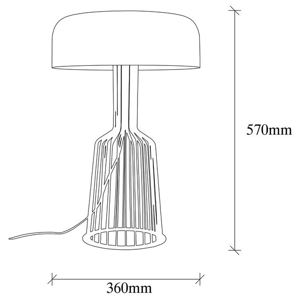 ASIR Stolní lampa FELLINI - MR-123 černá zlatá