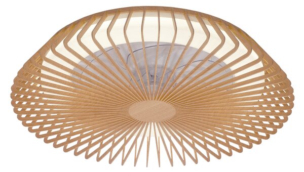 Mantra 7128 Himalaya, stropní svítidlo s ventilátorem a dálkovým ovladačem, LED 70W 2700K-5000K, dřevěná, průměr 63cm