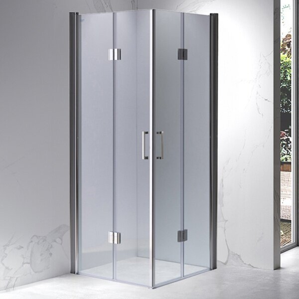 BPS-koupelny Čtvercový sprchový kout KZ1290B 90x90 chrom/transparent + vanička SXL02B BL černá