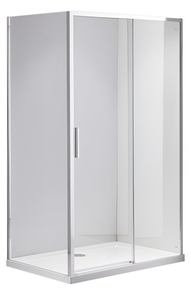BPS-koupelny Obdélníkový sprchový kout NOVA CH 100x80 chrom/transparent - bez vaničky