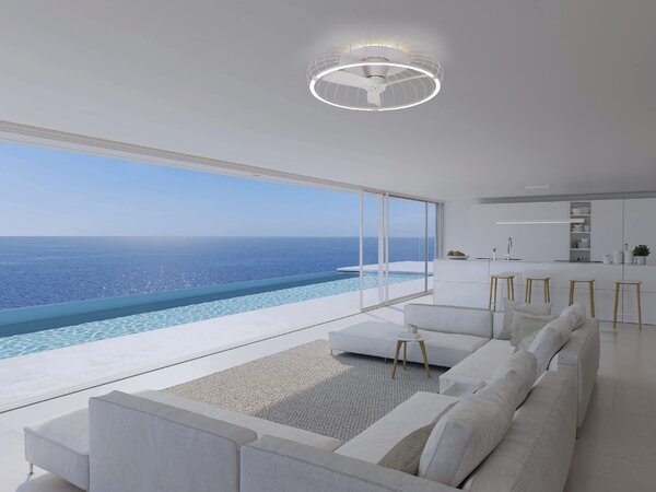 Mantra 7807 Nature, stropní svítidlo s ventilátorem a dálkovým ovladačem, LED 75W 2700K-5000K, bílá, průměr 79cm