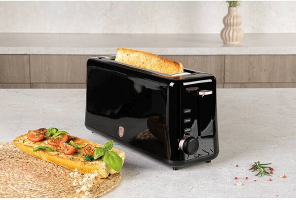 Topinkovač nerez 980W s dlouhým slotem Black Rose Collection