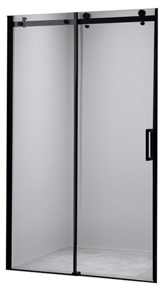 BPS-koupelny Posuvné sprchové dveře ZES SH03B BL 100 černé/transparent pro instalaci do niky - bez vaničky
