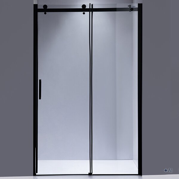 BPS-koupelny Posuvné sprchové dveře SH03D 120 černá/transparent pro instalaci do niky + vanička ST05E 120x70 bílá