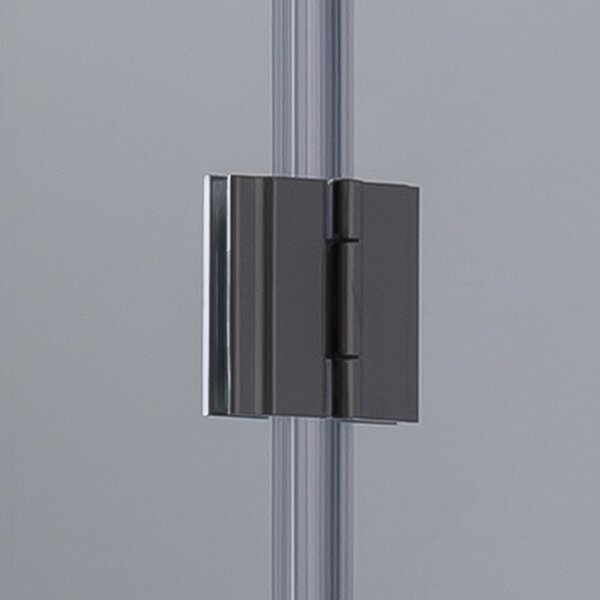 BPS-koupelny Čtvercový sprchový kout KZ1290B 90x90 chrom/transparent + vanička SXL02B BL černá