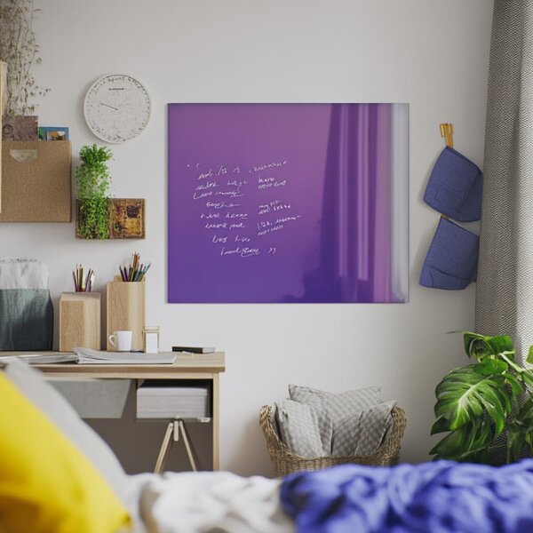 Fialová kobaltová skleněná magnetická tabule Smatab® - 40 × 60 cm