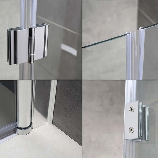 BPS-koupelny Čtvercový sprchový kout ZES KZ1290A 80x80 chrom/transparent - bez vaničky