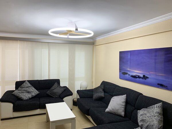 Mantra 7532 Nepal, stropní svítidlo s ventilátorem a dálkovým ovladačem, LED 75W 2700K-5000K, dřevo/bílá, průměr 105cm
