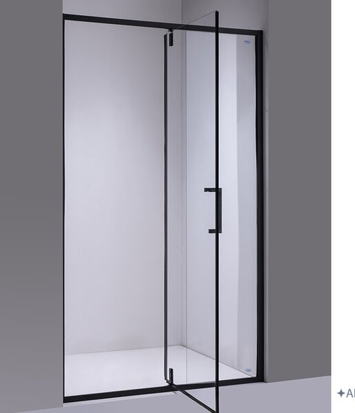BPS-koupelny Sprchové dveře SH08A BL 80 černá/transparent pro instalaci do niky - bez vaničky