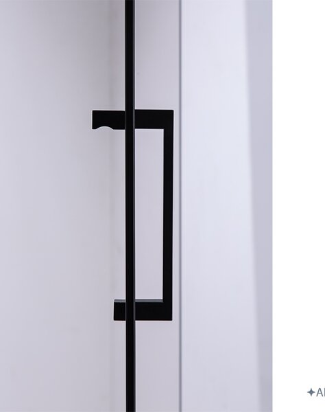 BPS-koupelny Sprchové dveře SH08A BL 80 černá/transparent pro instalaci do niky - bez vaničky