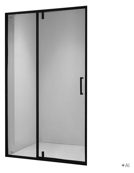 BPS-koupelny Sprchové dveře SH08A BL 80 černá/transparent pro instalaci do niky - bez vaničky