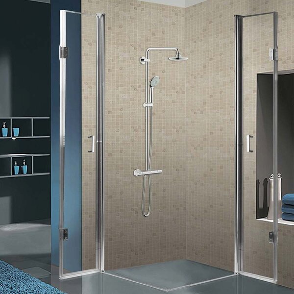 BPS-koupelny Čtvercový sprchový kout ZES KZ1290A 80x80 chrom/transparent - bez vaničky