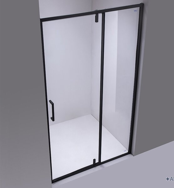 BPS-koupelny Sprchové dveře SH08A BL 80 černá/transparent pro instalaci do niky - bez vaničky