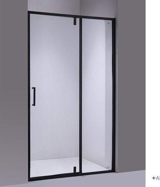BPS-koupelny Sprchové dveře SH08A BL 80 černá/transparent pro instalaci do niky - bez vaničky