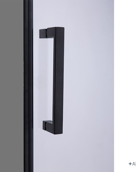 BPS-koupelny Sprchové dveře SH08A BL 80 černá/transparent pro instalaci do niky - bez vaničky