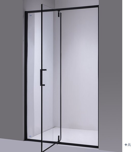 BPS-koupelny Sprchové dveře SH08A BL 80 černá/transparent pro instalaci do niky - bez vaničky